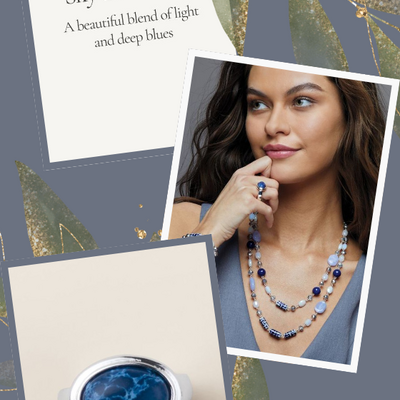 Azure meadow stretch ring - final sale - Thumbnail 1