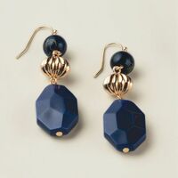 Blue Modern Mosaic Necklace and Earring Set - FINAL SALE - Thumbnail 2