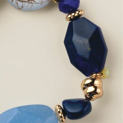 Blue modern mosaic bracelet - final sale