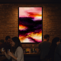 Prismatic Storm Fiery Abstract in Orange and Magenta - Thumbnail 2