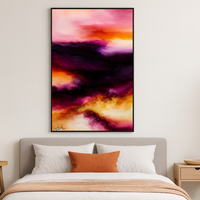 Prismatic Storm Fiery Abstract in Orange and Magenta - Thumbnail 3