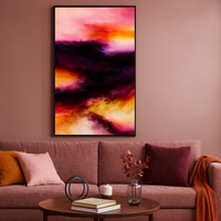 Prismatic Storm Fiery Abstract in Orange and Magenta - Thumbnail 4