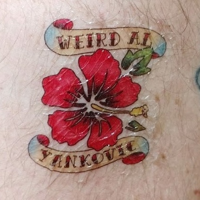 "weird al" temporary tattoos