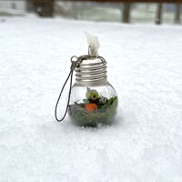 Mossy Junimo Forest Terarrium Bulb Shaped Ornament - Thumbnail 4