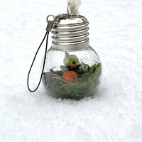 Mossy Junimo Forest Terarrium Bulb Shaped Ornament - Thumbnail 6