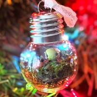 Mossy Junimo Forest Terarrium Bulb Shaped Ornament - Thumbnail 11