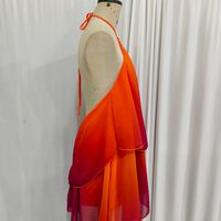 Personalized mesh gradient halter neck loose dress - Thumbnail 1