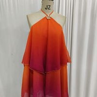 Personalized mesh gradient halter neck loose dress - Thumbnail 2