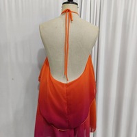 Personalized mesh gradient halter neck loose dress - Thumbnail 3