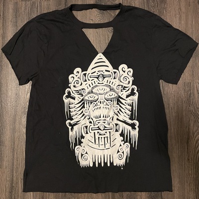 Skate cat cropped tshirt