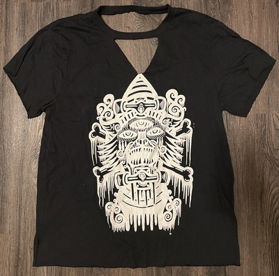 SKATE CAT CROPPED TSHIRT