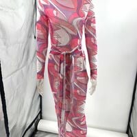 Elastic bodycon mesh beach vacation dress - Thumbnail 4