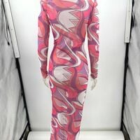 Elastic bodycon mesh beach vacation dress - Thumbnail 5