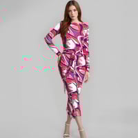 Elastic bodycon mesh beach vacation dress - Thumbnail 7