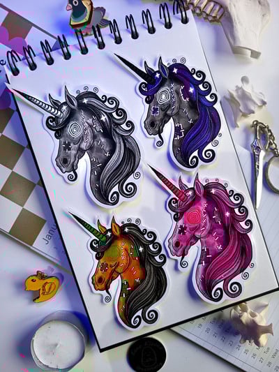 Spookicorn Sticker set (4 Pieces)