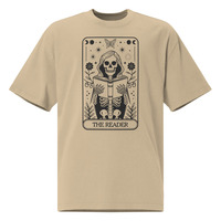 The Reader Skull Tarot Card Oversized faded t-shirt - Thumbnail 1