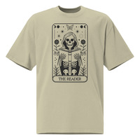 The Reader Skull Tarot Card Oversized faded t-shirt - Thumbnail 2