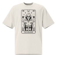 The Reader Skull Tarot Card Oversized faded t-shirt - Thumbnail 3