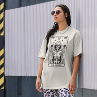 The Reader Skull Tarot Card Oversized faded t-shirt - Thumbnail 5