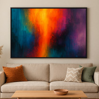 Chromatic Surge - Fiery Orange Meets Midnight Blue - Thumbnail 4