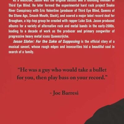 Jason slater: for the sake of supposing - by brian j. heaton (new paperback bio on queensryche producer and co-writer)