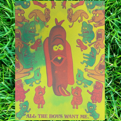 All the boys want me print (highlighter yellow)