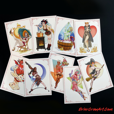 Monster Pinup Postcards