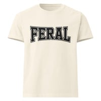 Funny Feral Varsity Style oversized t-shirt - Thumbnail 5
