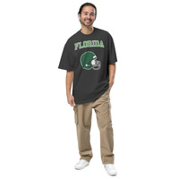 Florida Football Helmet Oversized faded t-shirt for football fans - Thumbnail 1