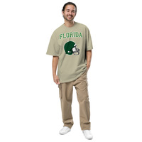 Florida Football Helmet Oversized faded t-shirt for football fans - Thumbnail 3