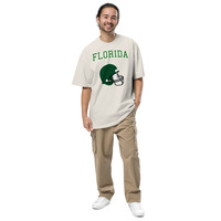 Florida Football Helmet Oversized faded t-shirt for football fans - Thumbnail 4