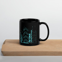 Netdive... Sequence Initiated. Black Glossy Mug - Thumbnail 2