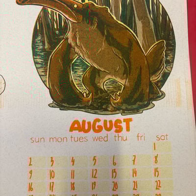 2026 risograph cryptid calendar