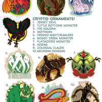 Cryptid Wooden Ornaments - Thumbnail 1
