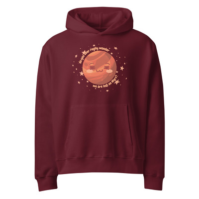 Lost on mars, twice oversized unisex hoodie