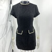 Round-neck beaded dress - Thumbnail 2