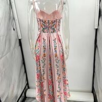 Sexy beaded and printed strappy sundress for vacation. - Thumbnail 2