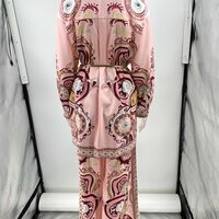 Stylish graffiti print lapel shirt and trousers two-piece set - Thumbnail 1