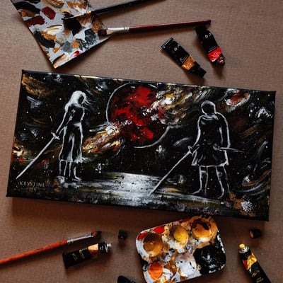 Maelle vs verso - original painting 