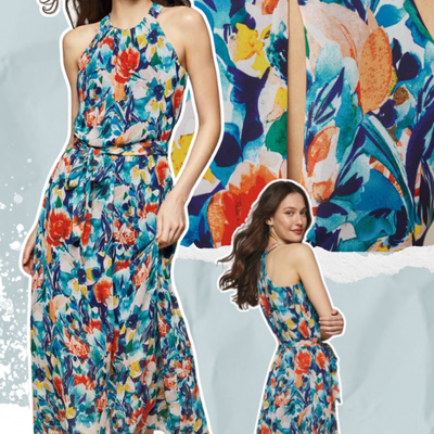 Floral sleeveless dress - clearance