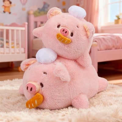 Chef pig plush toy