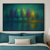 Mystic Grove - Reflections Colorful Trees at Dusk - Thumbnail 4