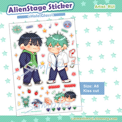 Alien stage holo sticker
