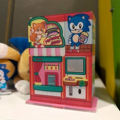 Sonic popcorn standee