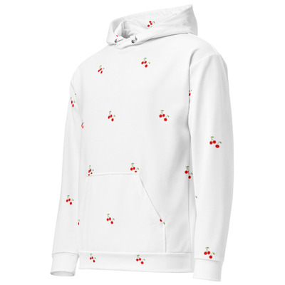 Cherries everywhere unisex cotton hoodie