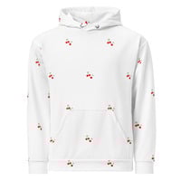 Cherries Everywhere Unisex Cotton Hoodie - Thumbnail 1