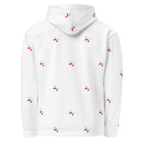 Cherries Everywhere Unisex Cotton Hoodie - Thumbnail 2
