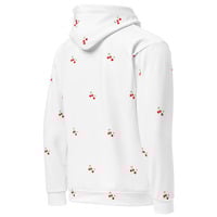 Cherries Everywhere Unisex Cotton Hoodie - Thumbnail 3