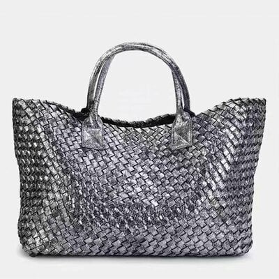  woven handbag carrying tote bag lady beach shoulder bag 