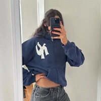 NY CROSS ZIP UP HOODIE - Thumbnail 4